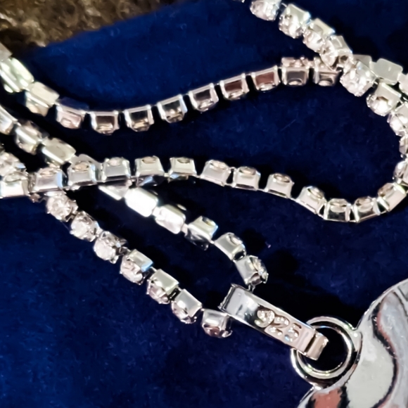 925 Sterling Silver Titanic Faux Sapphire … - Picture 5 of 8